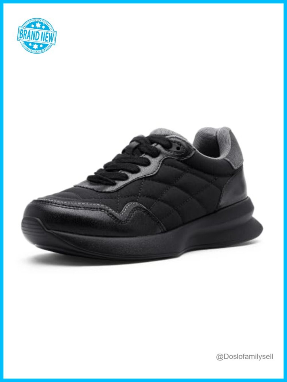 Women's Retro Platform Fashion Sneakers Faux Leather Memory Foam Lace-Up Casual